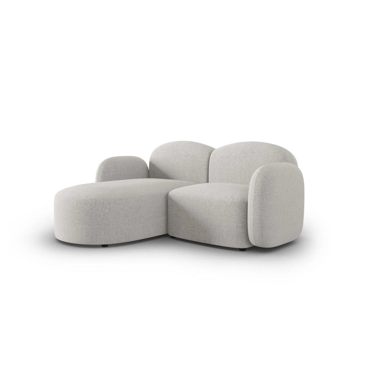 Blair 3-Sitzer Ecksofa Links, mit Bezug aus Chenille (Leg20) in Silver Melange, 194x167 cm – Bild 4