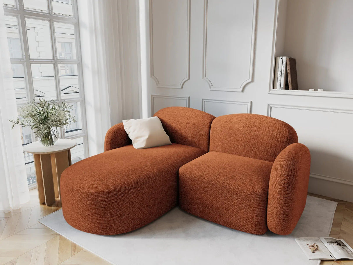 Blair 3-Sitzer Ecksofa Links, mit Bezug aus Chenille (Leg6) in Terracotta Melange, 194x167 cm – Bild 2