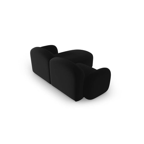 Blair 3-Sitzer Ecksofa Links, mit Bezug aus Samt (CasBla) in Schwarz, 194x167 cm – Bild 3