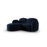 Blair 3-Sitzer Ecksofa Links, mit Bezug aus Samt (CasDeBl) in Königsblau, 194x167 cm – Bild 2