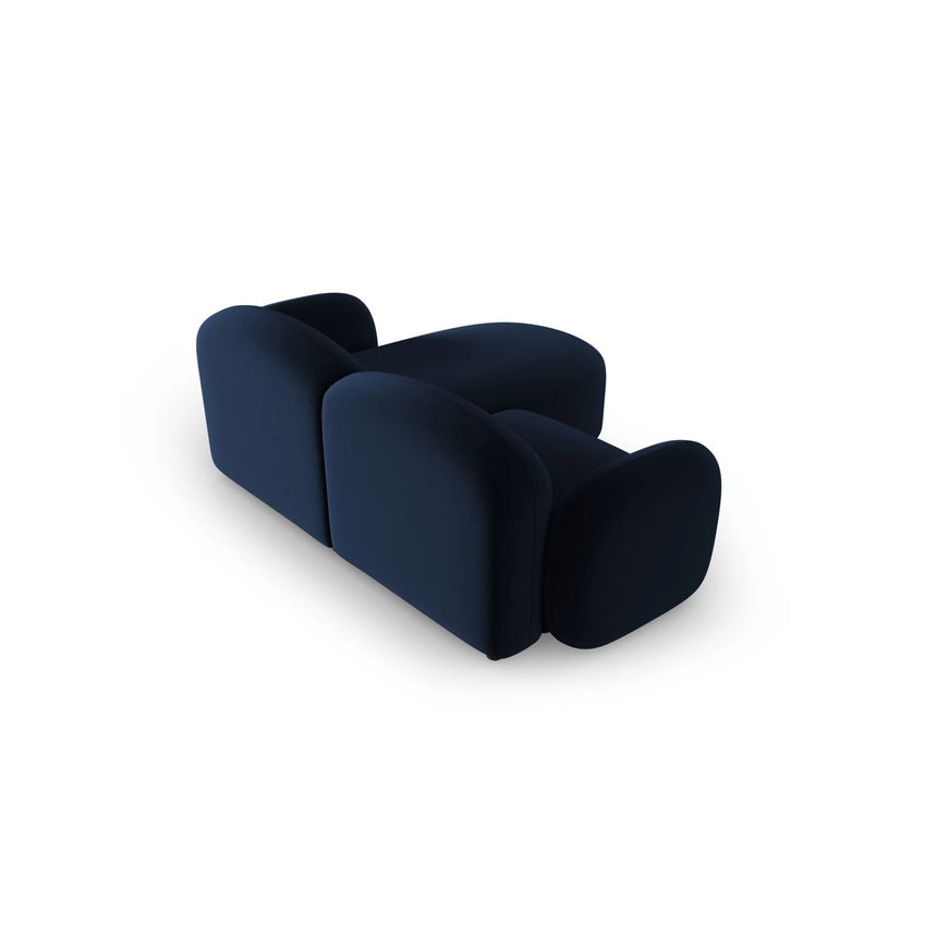 Blair 3-Sitzer Ecksofa Links, mit Bezug aus Samt (CasDeBl) in Königsblau, 194x167 cm – Bild 3