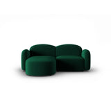 Blair 3-Sitzer Ecksofa Links, mit Bezug aus Samt (CasDeGr) in Flaschengrün, 194x167 cm – Bild 1