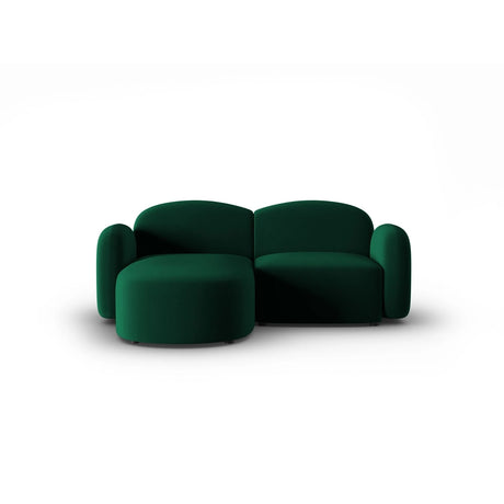 Blair 3-Sitzer Ecksofa Links, mit Bezug aus Samt (CasDeGr) in Flaschengrün, 194x167 cm – Bild 1