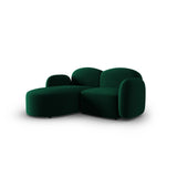 Blair 3-Sitzer Ecksofa Links, mit Bezug aus Samt (CasDeGr) in Flaschengrün, 194x167 cm – Bild 2