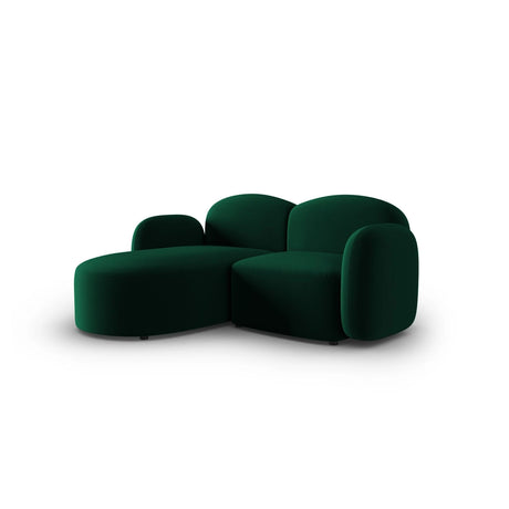 Blair 3-Sitzer Ecksofa Links, mit Bezug aus Samt (CasDeGr) in Flaschengrün, 194x167 cm – Bild 2