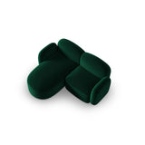 Blair 3-Sitzer Ecksofa Links, mit Bezug aus Samt (CasDeGr) in Flaschengrün, 194x167 cm – Bild 4