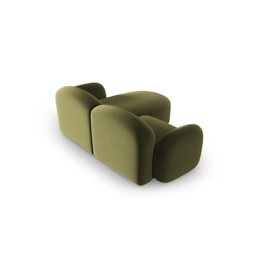 Blair 3-Sitzer Ecksofa Links, mit Bezug aus Samt (CasFor) in Light Green, 194x167 cm – Bild 3