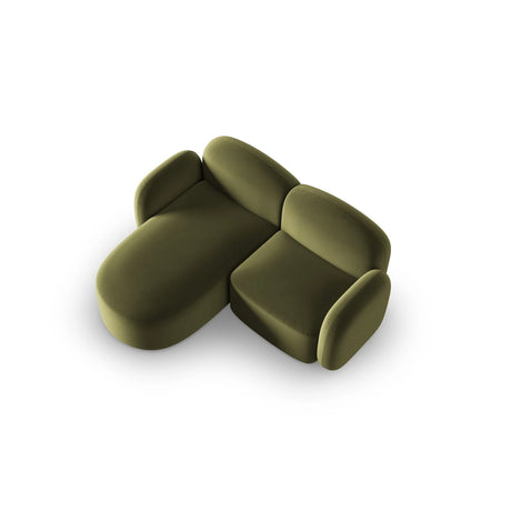 Blair 3-Sitzer Ecksofa Links, mit Bezug aus Samt (CasFor) in Light Green, 194x167 cm – Bild 4