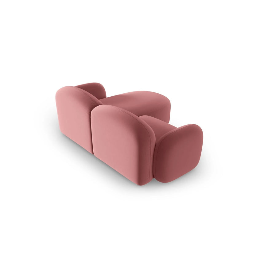 Blair 3-Sitzer Ecksofa Links, mit Bezug aus Samt (CasSal) in Salmon, 194x167 cm – Bild 3