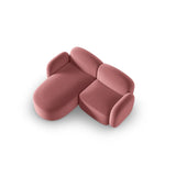 Blair 3-Sitzer Ecksofa Links, mit Bezug aus Samt (CasSal) in Salmon, 194x167 cm – Bild 4