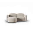 Blair 3-Sitzer Ecksofa Links, mit Bezug aus Samt (CasSan) in Ecru, 194x167 cm – Bild 1
