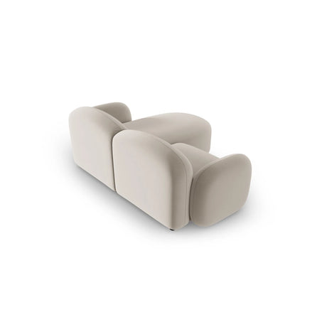 Blair 3-Sitzer Ecksofa Links, mit Bezug aus Samt (CasSan) in Ecru, 194x167 cm – Bild 3