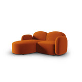 Blair 3-Sitzer Ecksofa Links, mit Bezug aus Samt (CasTerr) in Terrakotta, 194x167 cm – Bild 2