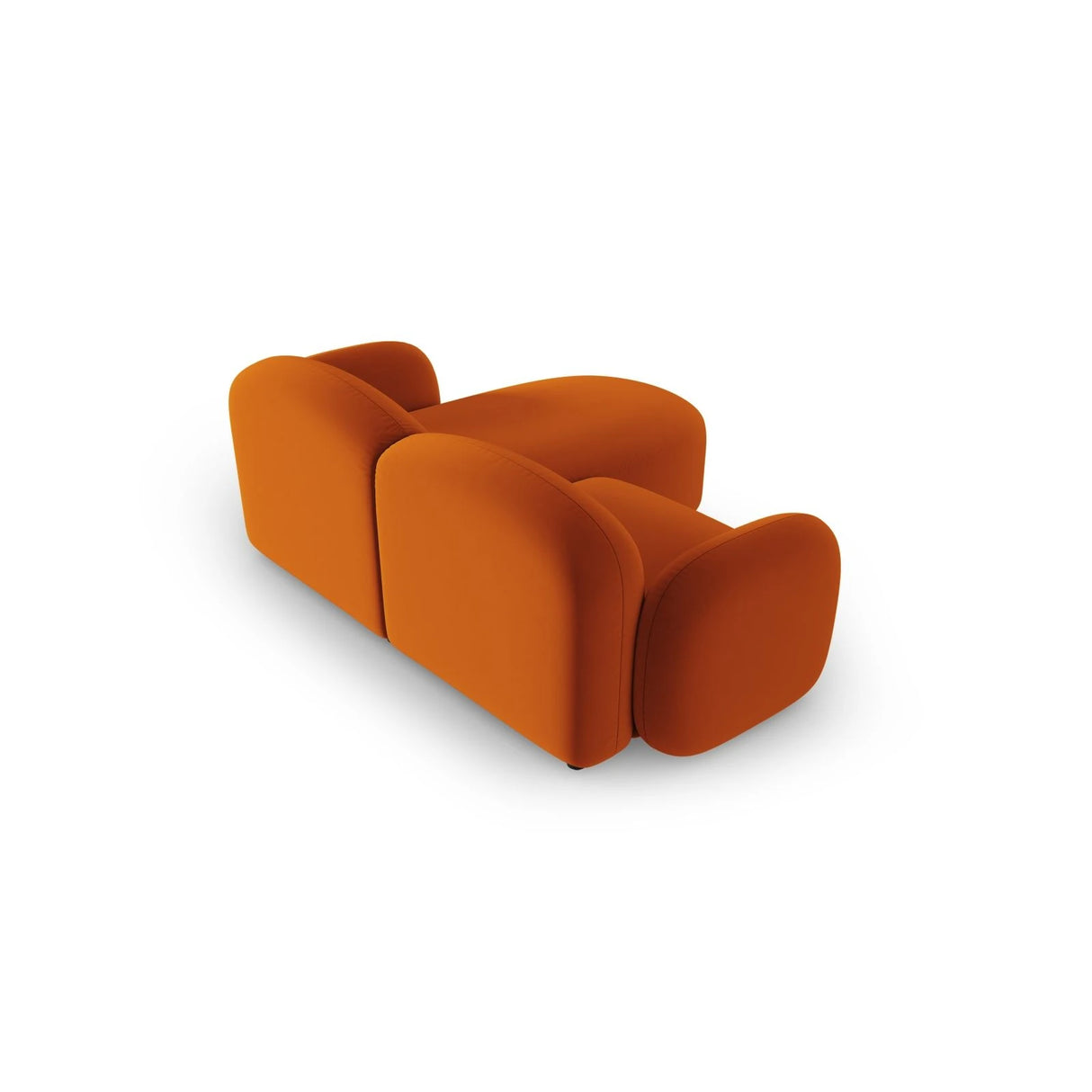 Blair 3-Sitzer Ecksofa Links, mit Bezug aus Samt (CasTerr) in Terrakotta, 194x167 cm – Bild 3