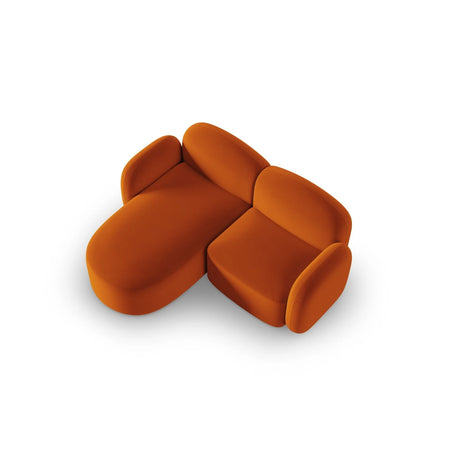 Blair 3-Sitzer Ecksofa Links, mit Bezug aus Samt (CasTerr) in Terrakotta, 194x167 cm – Bild 4