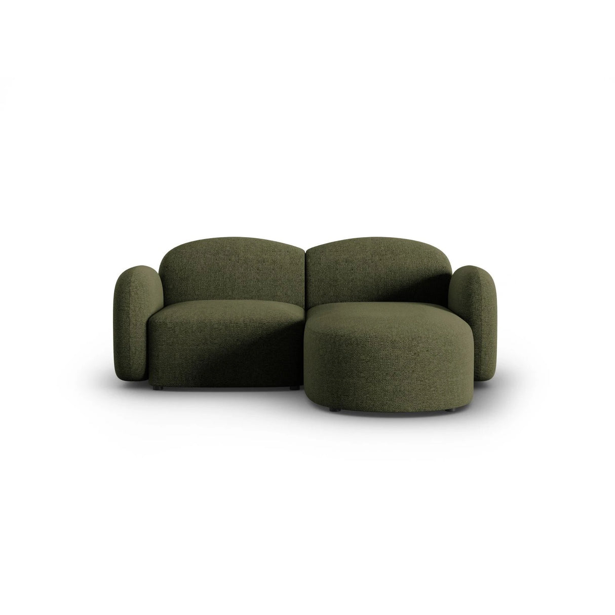 Blair 3-Sitzer Ecksofa Rechts, mit Bezug aus Chenille (Leg10) in Green Melange, 194x167 cm – Bild 1