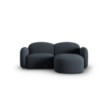 Blair 3-Sitzer Ecksofa Rechts, mit Bezug aus Chenille (Leg13) in Blue Melange, 194x167 cm – Bild 1