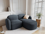 Blair 3-Sitzer Ecksofa Rechts, mit Bezug aus Chenille (Leg13) in Blue Melange, 194x167 cm – Bild 2