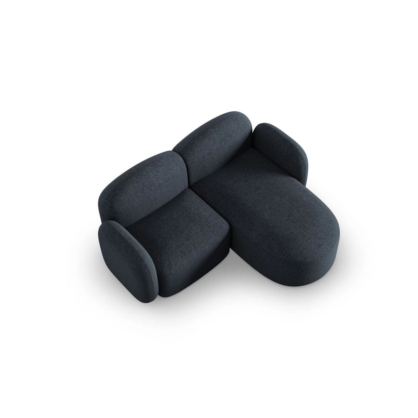 Blair 3-Sitzer Ecksofa Rechts, mit Bezug aus Chenille (Leg13) in Blue Melange, 194x167 cm – Bild 6