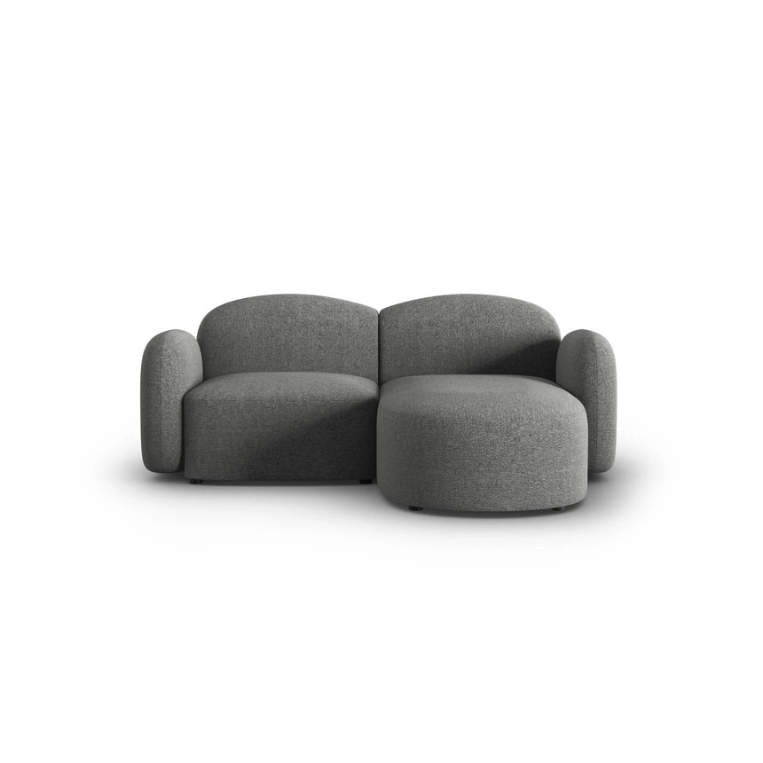 Blair 3-Sitzer Ecksofa Rechts, mit Bezug aus Chenille (Leg18) in Dark Grey Melange, 194x167 cm – Bild 1