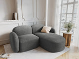 Blair 3-Sitzer Ecksofa Rechts, mit Bezug aus Chenille (Leg18) in Dark Grey Melange, 194x167 cm – Bild 2