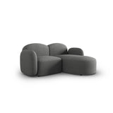 Blair 3-Sitzer Ecksofa Rechts, mit Bezug aus Chenille (Leg18) in Dark Grey Melange, 194x167 cm – Bild 4