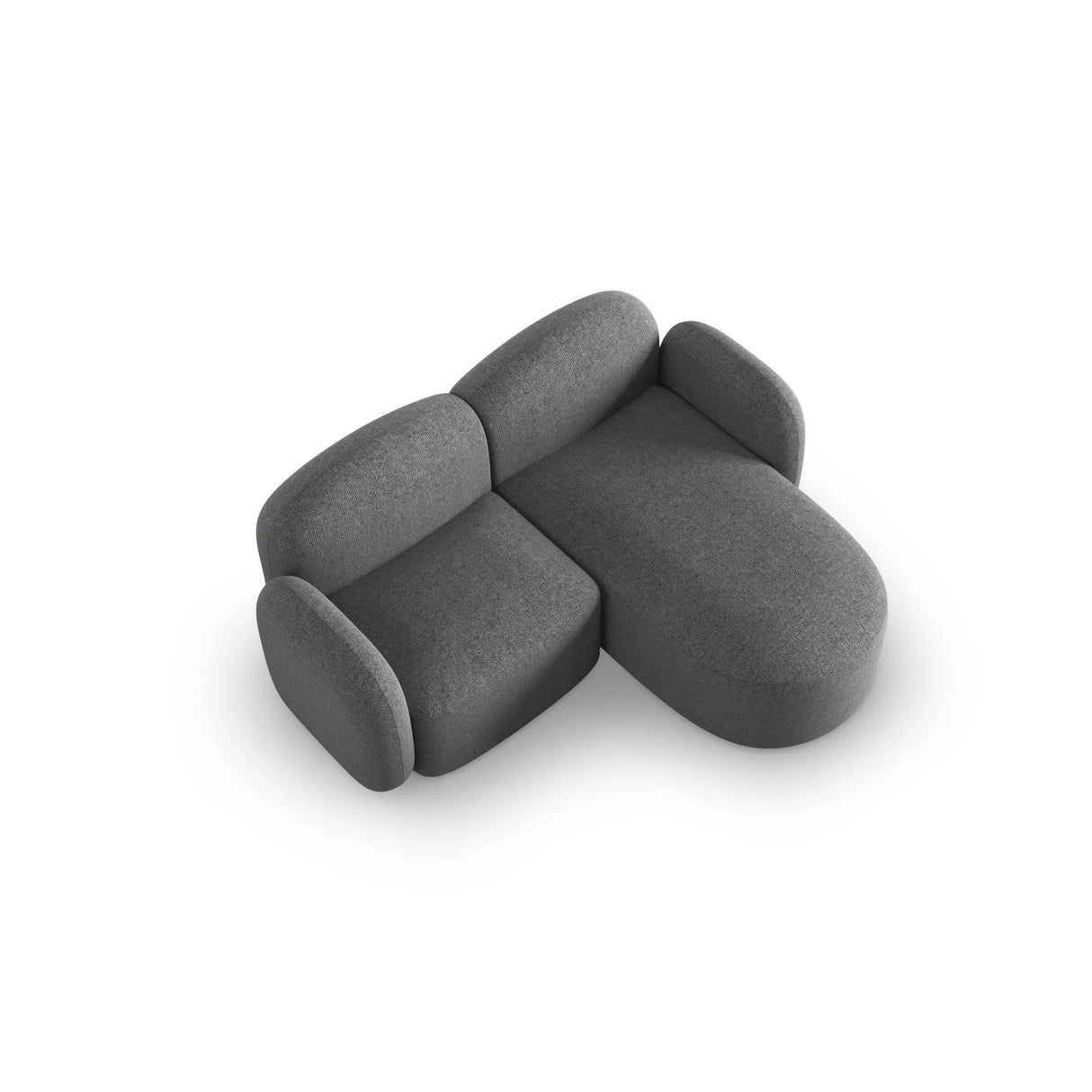 Blair 3-Sitzer Ecksofa Rechts, mit Bezug aus Chenille (Leg18) in Dark Grey Melange, 194x167 cm – Bild 6