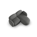 Blair 3-Sitzer Ecksofa Rechts, mit Bezug aus Chenille (Leg18) in Dark Grey Melange, 194x167 cm – Bild 6