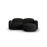 Blair 3-Sitzer Ecksofa Rechts, mit Bezug aus Chenille (Leg19) in Black Melange, 194x167 cm – Bild 1