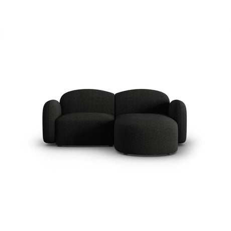 Blair 3-Sitzer Ecksofa Rechts, mit Bezug aus Chenille (Leg19) in Black Melange, 194x167 cm – Bild 1