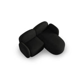 Blair 3-Sitzer Ecksofa Rechts, mit Bezug aus Chenille (Leg19) in Black Melange, 194x167 cm – Bild 6