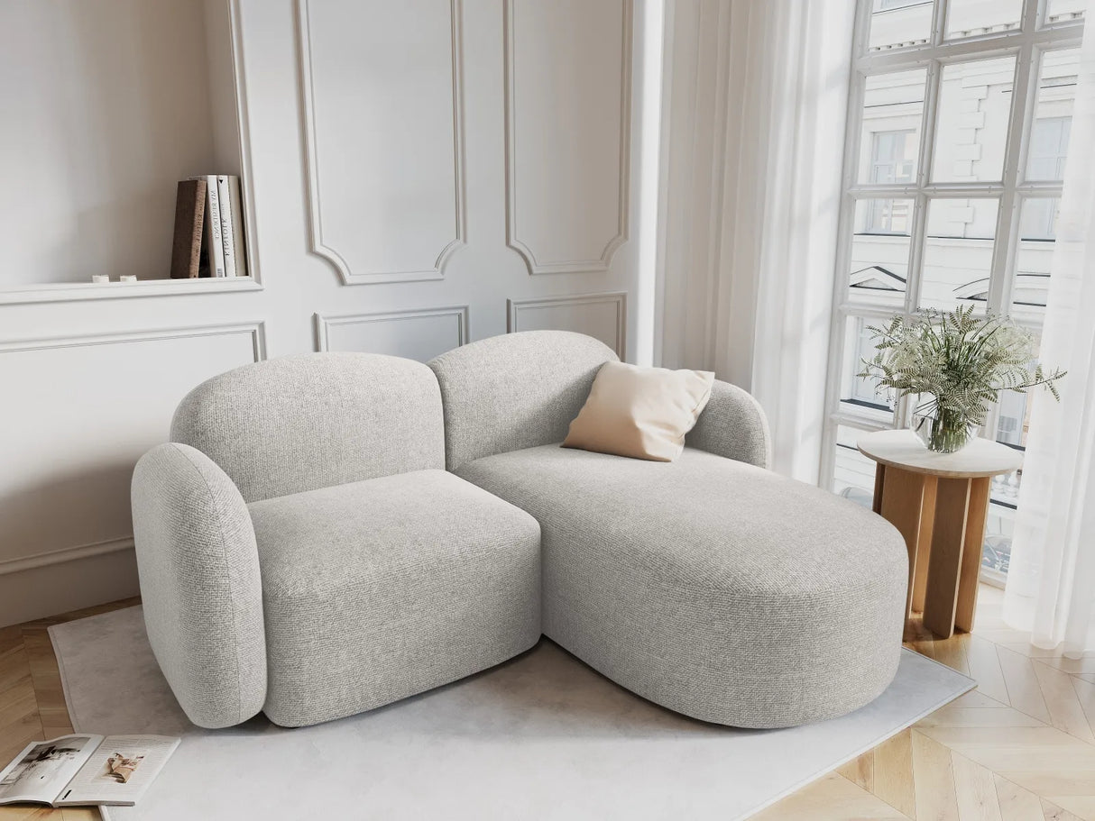 Blair 3-Sitzer Ecksofa Rechts, mit Bezug aus Chenille (Leg20) in Silver Melange, 194x167 cm – Bild 2