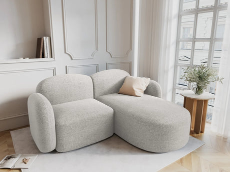 Blair 3-Sitzer Ecksofa Rechts, mit Bezug aus Chenille (Leg20) in Silver Melange, 194x167 cm – Bild 2