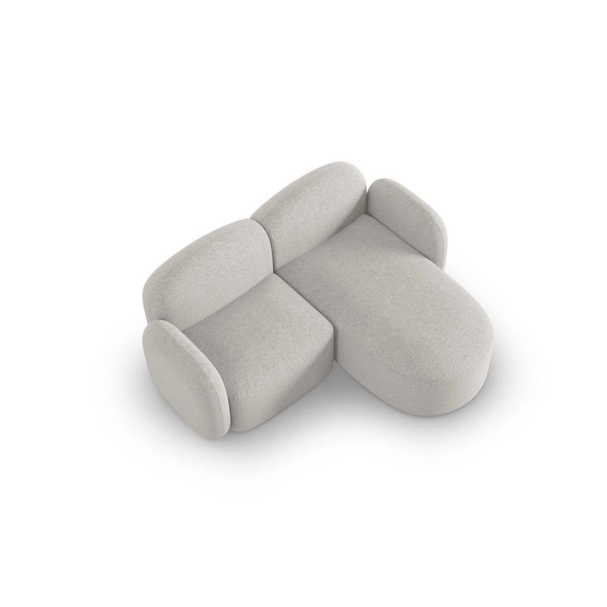 Blair 3-Sitzer Ecksofa Rechts, mit Bezug aus Chenille (Leg20) in Silver Melange, 194x167 cm – Bild 6