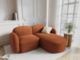 Blair 3-Sitzer Ecksofa Rechts, mit Bezug aus Chenille (Leg6) in Terracotta Melange, 194x167 cm – Bild 2
