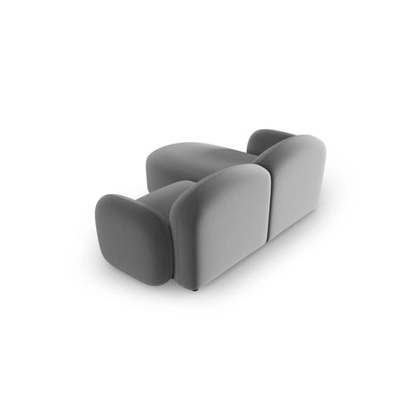 Blair 3-Sitzer Ecksofa Rechts, mit Bezug aus Samt (CasAsh) in Hellgrau, 194x167 cm – Bild 3