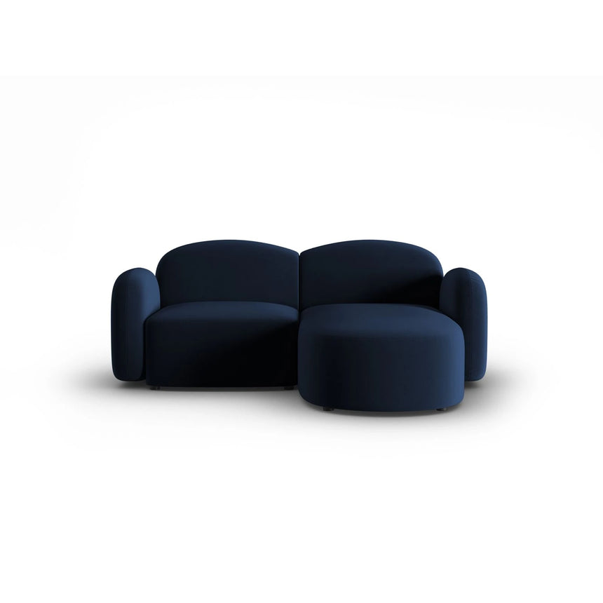 Blair 3-Sitzer Ecksofa Rechts, mit Bezug aus Samt (CasDeBl) in Königsblau, 194x167 cm – Bild 1