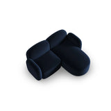 Blair 3-Sitzer Ecksofa Rechts, mit Bezug aus Samt (CasDeBl) in Königsblau, 194x167 cm – Bild 4