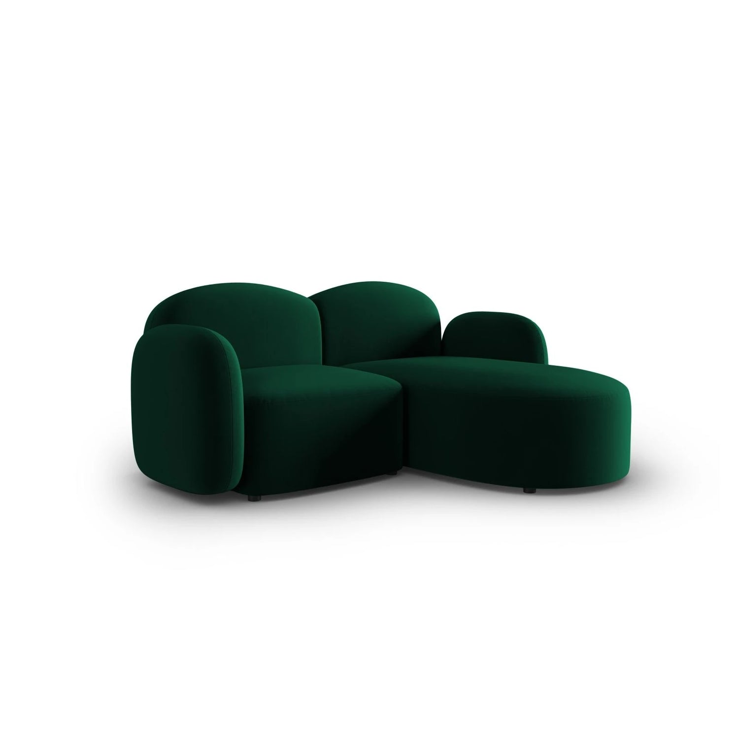 Blair 3-Sitzer Ecksofa Rechts, mit Bezug aus Samt (CasDeGr) in Flaschengrün, 194x167 cm – Bild 2