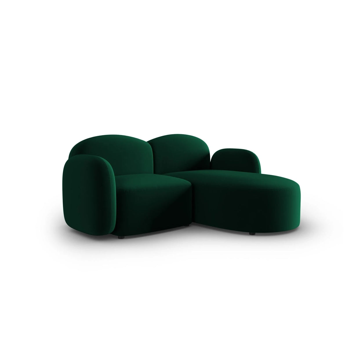 Blair 3-Sitzer Ecksofa Rechts, mit Bezug aus Samt (CasDeGr) in Flaschengrün, 194x167 cm – Bild 2