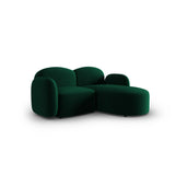 Blair 3-Sitzer Ecksofa Rechts, mit Bezug aus Samt (CasDeGr) in Flaschengrün, 194x167 cm – Bild 2