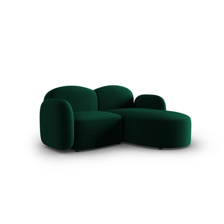 Blair 3-Sitzer Ecksofa Rechts, mit Bezug aus Samt (CasDeGr) in Flaschengrün, 194x167 cm – Bild 2