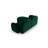 Blair 3-Sitzer Ecksofa Rechts, mit Bezug aus Samt (CasDeGr) in Flaschengrün, 194x167 cm – Bild 3