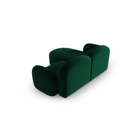 Blair 3-Sitzer Ecksofa Rechts, mit Bezug aus Samt (CasDeGr) in Flaschengrün, 194x167 cm – Bild 3