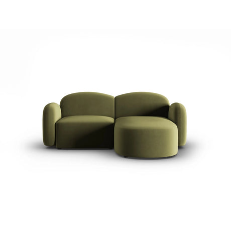 Blair 3-Sitzer Ecksofa Rechts, mit Bezug aus Samt (CasFor) in Light Green, 194x167 cm – Bild 1