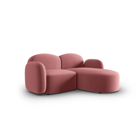 Blair 3-Sitzer Ecksofa Rechts, mit Bezug aus Samt (CasSal) in Salmon, 194x167 cm – Bild 2