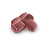 Blair 3-Sitzer Ecksofa Rechts, mit Bezug aus Samt (CasSal) in Salmon, 194x167 cm – Bild 4