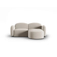 Blair 3-Sitzer Ecksofa Rechts, mit Bezug aus Samt (CasSan) in Ecru, 194x167 cm – Bild 1