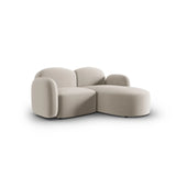 Blair 3-Sitzer Ecksofa Rechts, mit Bezug aus Samt (CasSan) in Ecru, 194x167 cm – Bild 2