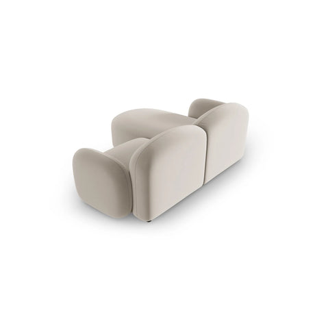 Blair 3-Sitzer Ecksofa Rechts, mit Bezug aus Samt (CasSan) in Ecru, 194x167 cm – Bild 3